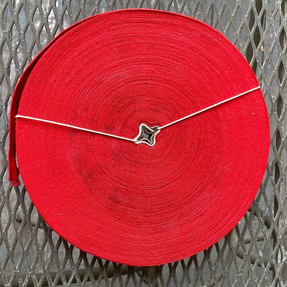 woven  decorative ribbon red striped